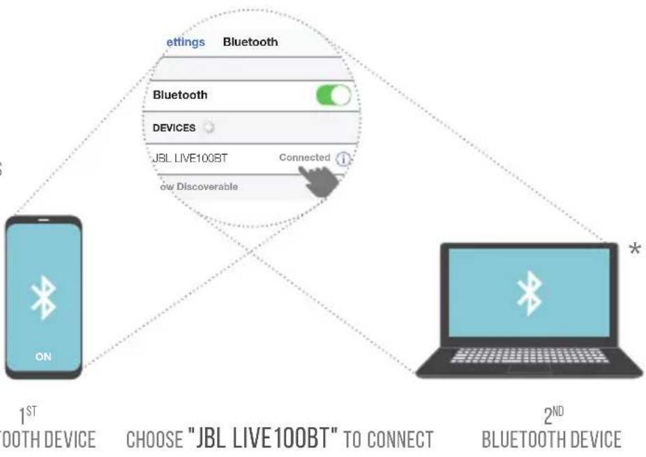 JBL Live 100BT - MULTI-POINT CONNECTION - 3