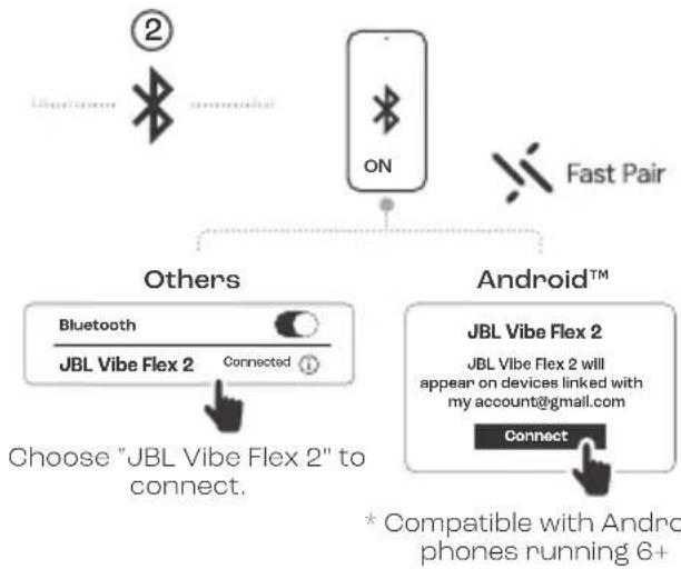 JBL Vibe Flex 2 - POWER ON &amp; CONNECT - 3