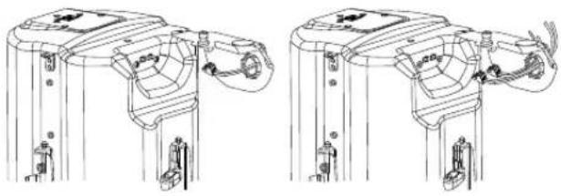 JBL Control 414C/T Micro - Schieben Sie den/die bereits verdrahteten 2-poligen Stecker durch die ZUGENTLASTUNG - 1