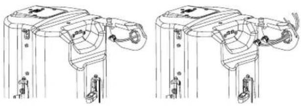 JBL Control 414C/T Micro - Après avoir relié le(s) connecteur(s) 2 broches au câblage, faites-le(s) passer à travers la DÉCHARGE DE TRACTION. - 1