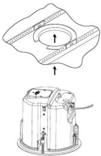 JBL Control 414C/T Micro - Étape 6 — fermer et sécuriser le COUVRE-BORNES - 3