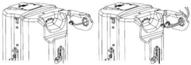 JBL Control 414C/T Micro - Slide the already-wired 2-pin connector(s) through the STRAIN RELIEF - 1