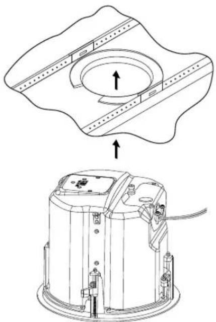 JBL Control 414C/T Micro - 將已接線的2針接頭穿過應力消除組件 - 13