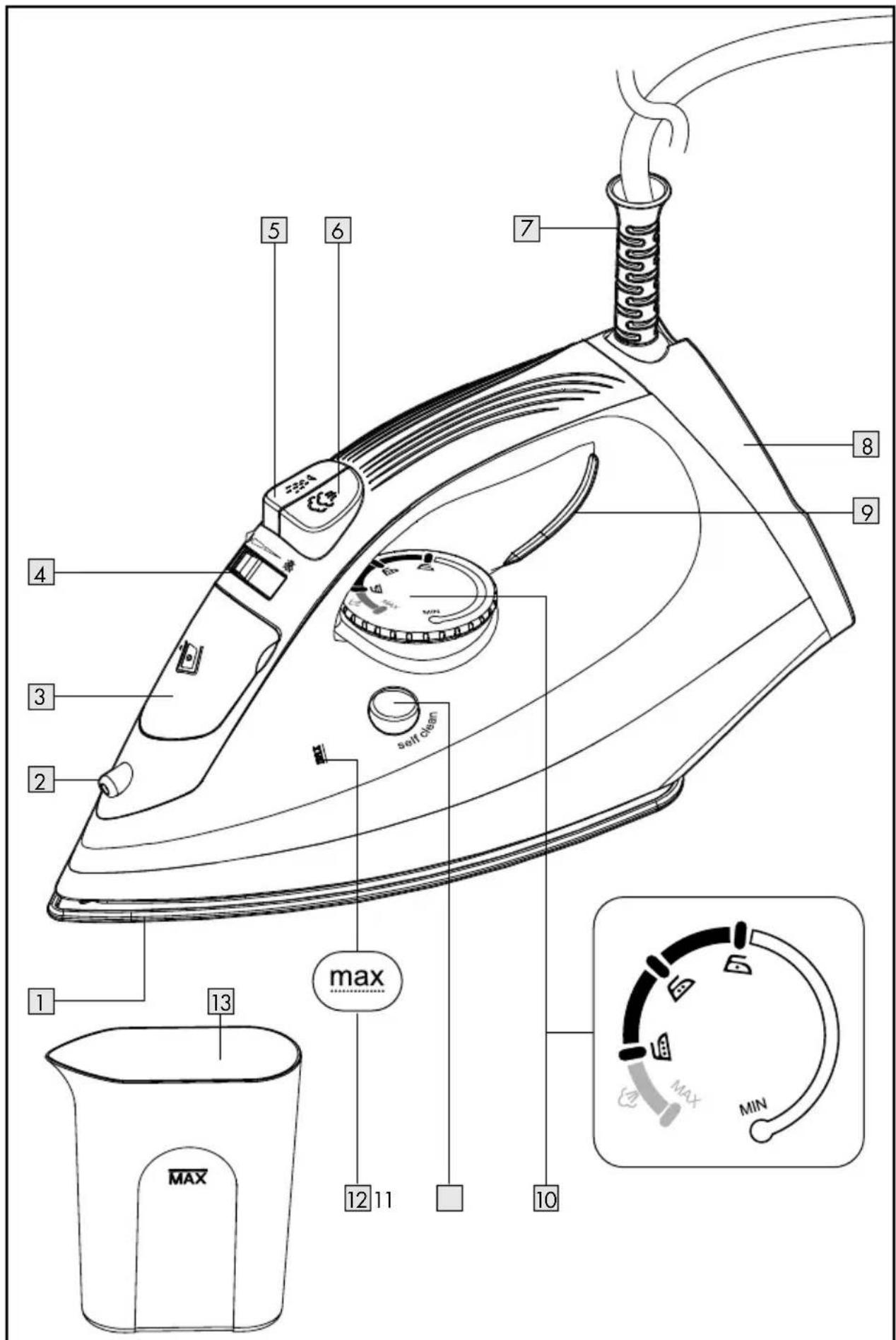 SILVERCREST SDB 1600 B4 - STEAM IRON - 1