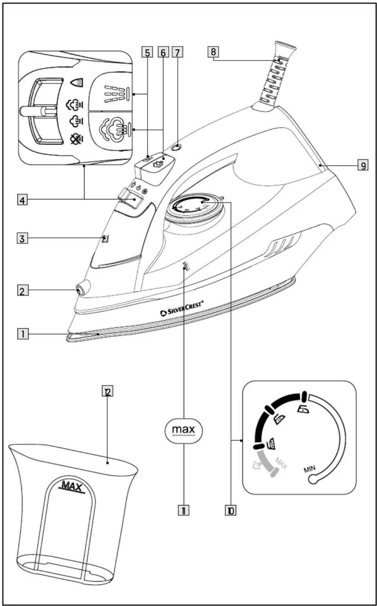SILVERCREST SDBG 2200 A1 - STEAM IRON - 1