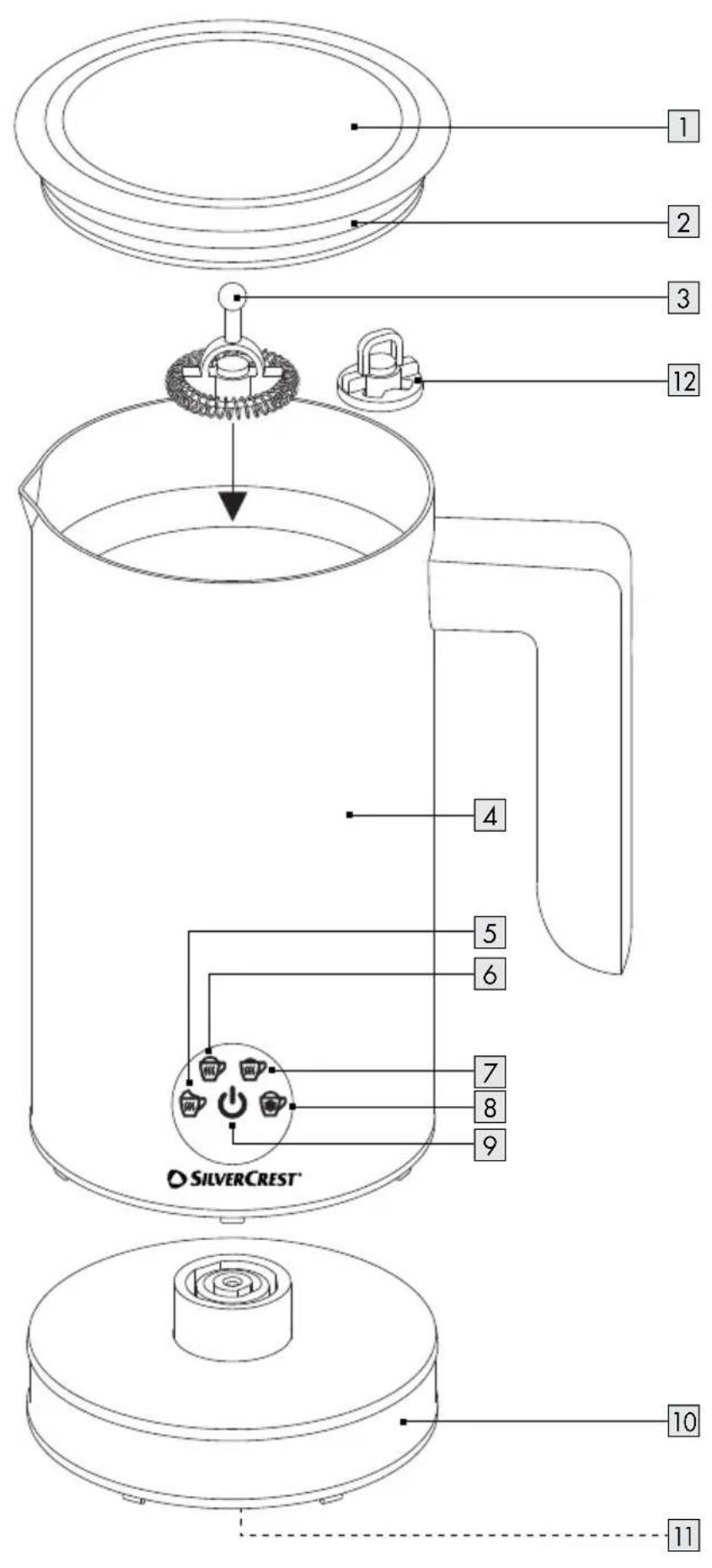 SILVERCREST SMA 500 H1 - ESPUMADOR DE LECHE - 2