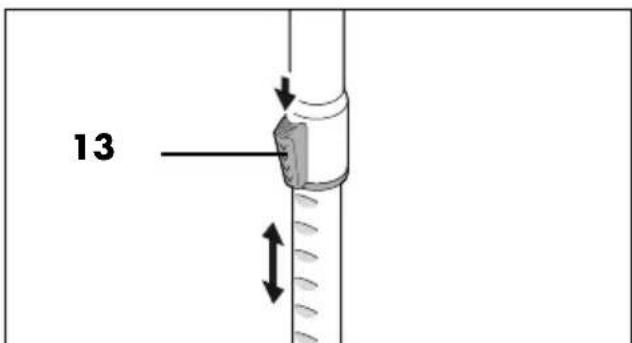 SILVERCREST SBBK 700 A2 - Adjusting the length of the telescopic tube - 1