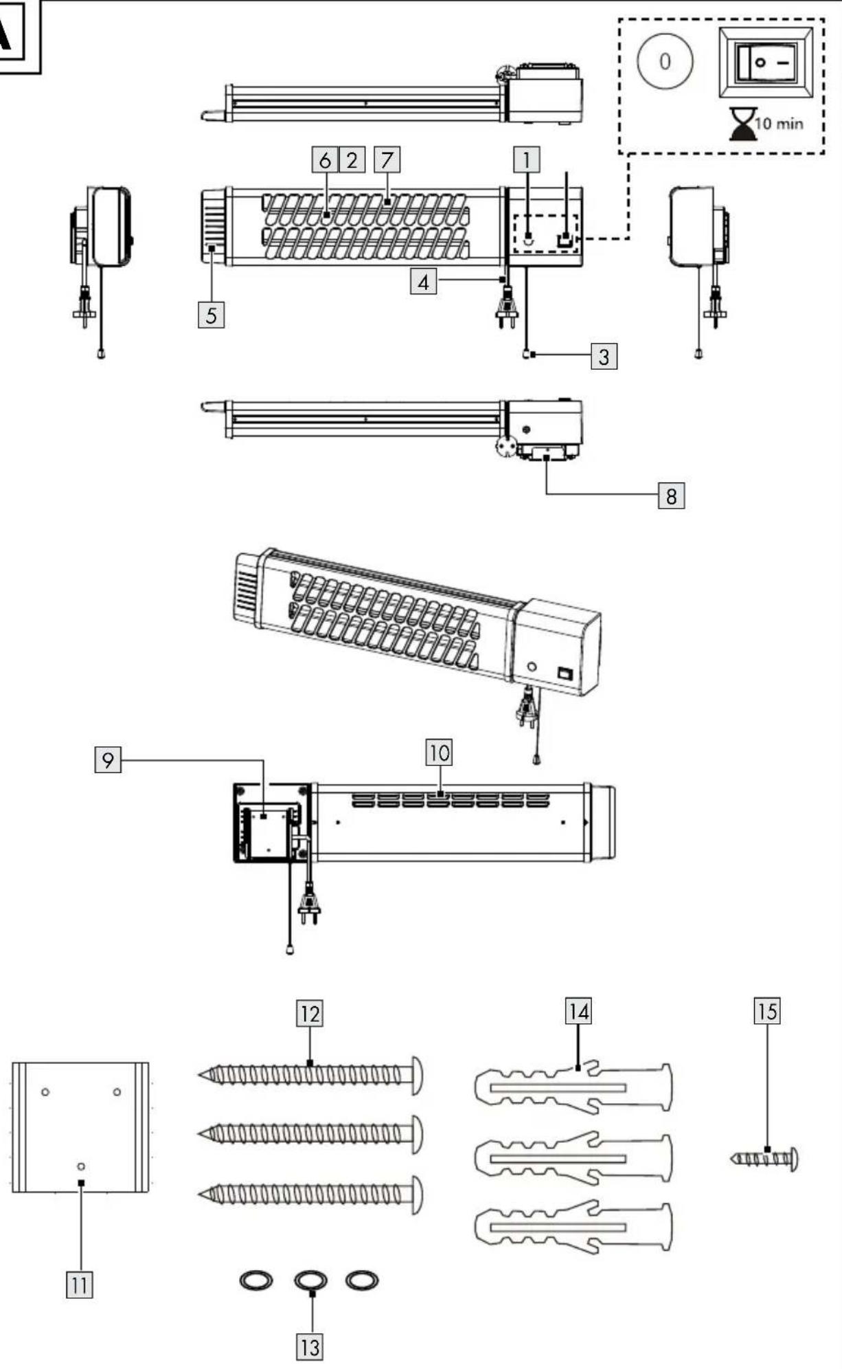 SILVERCREST HG11841 - WALL-MOUNTED HEATER - 2