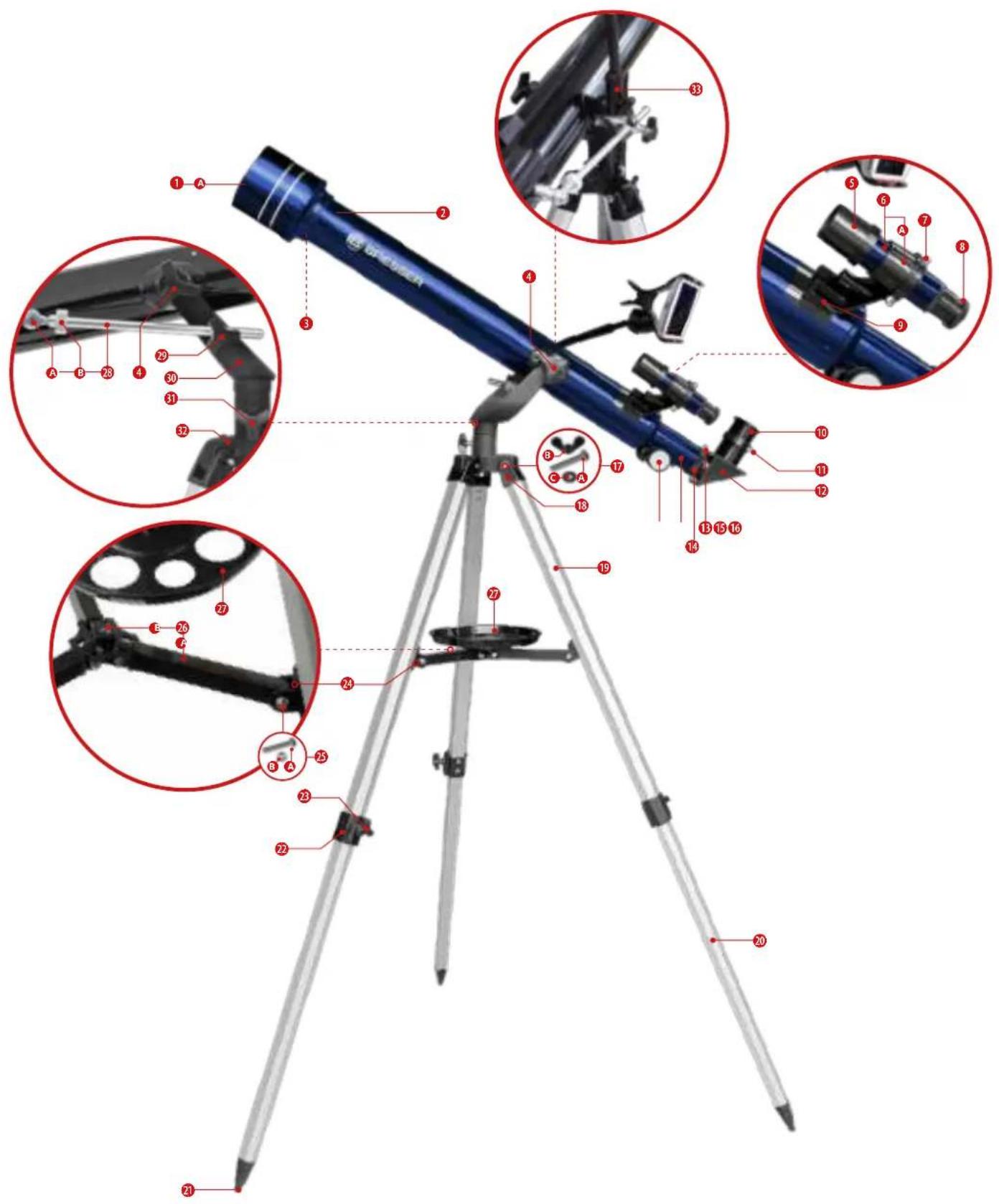 BRESSER Skylux 60/700 AZ - SÚHVEZDIE LIŠKA / M27 - 8