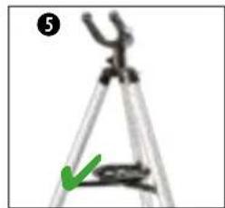 BRESSER Skylux 60/700 AZ - A | SETTING UP THE TRIPOD AND MOUNTING THE ACCESSORY TRAY - 5
