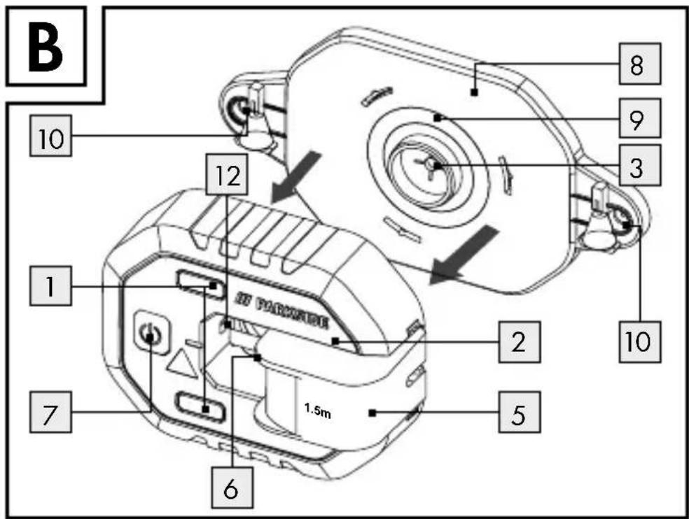 PARKSIDE PLLM 10 A1 - LIVELLA LASER CON METRO DI MISURAZIONE - 2