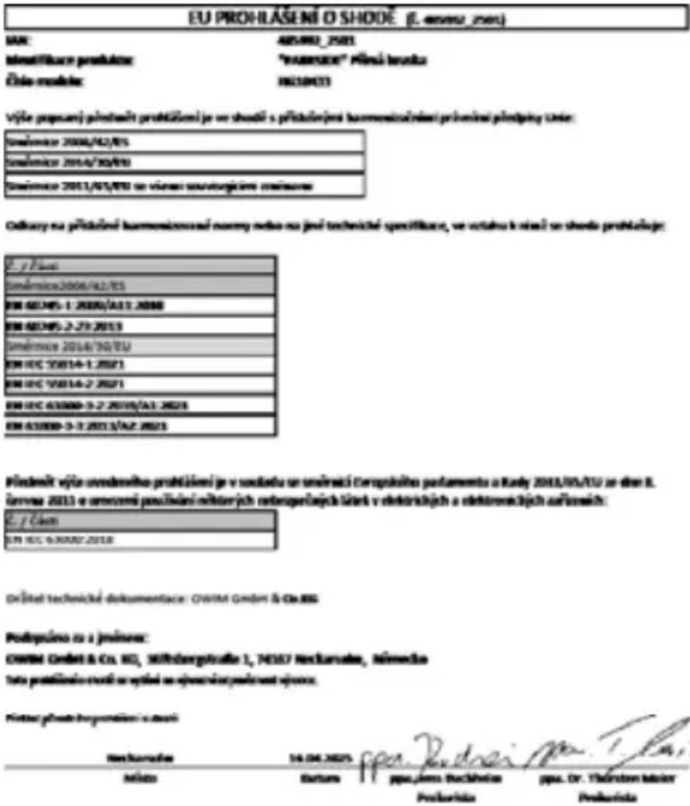 PARKSIDE PGS 500 B2 - EU prohlášeni o shodě - 1