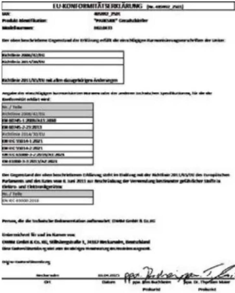PARKSIDE PGS 500 B2 - EU Konformitätserklarung - 1