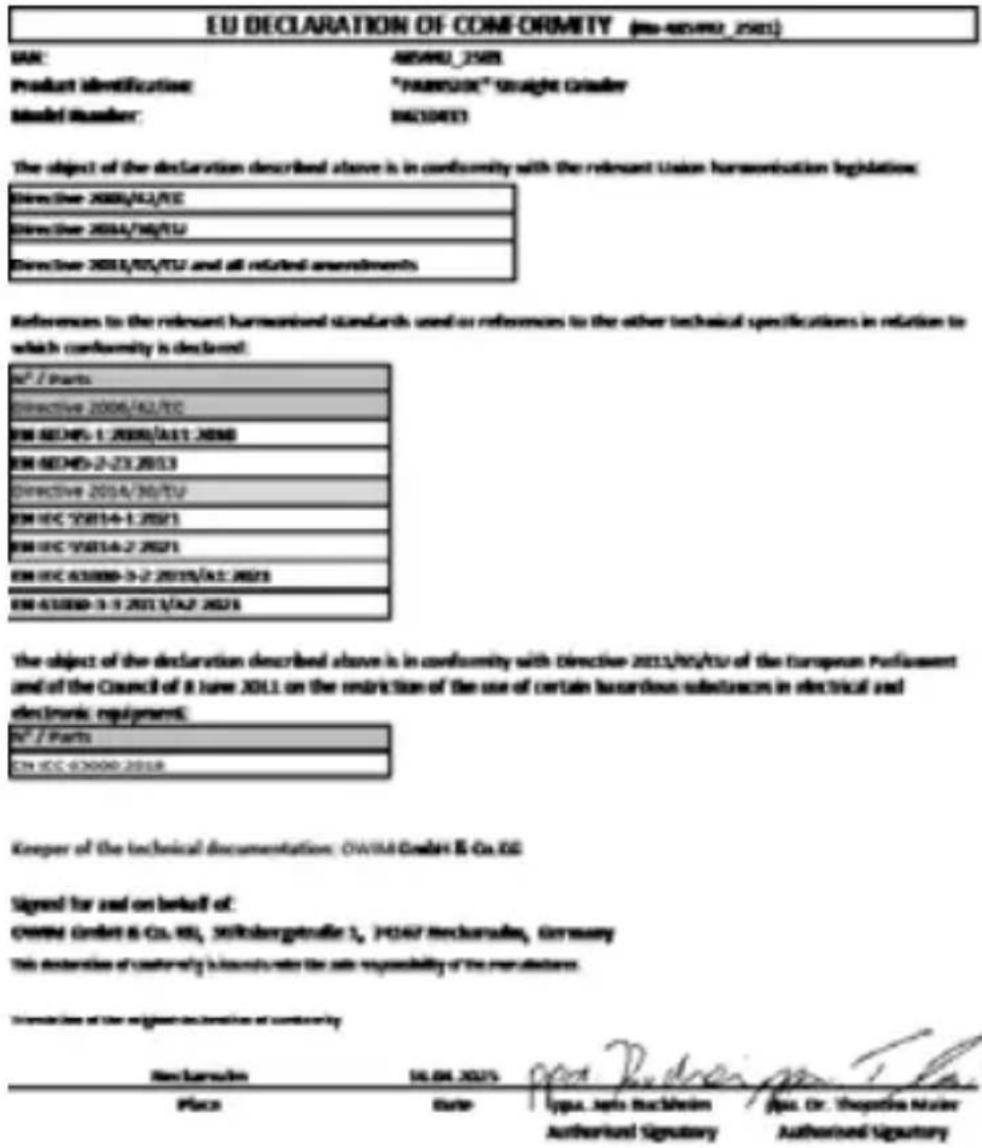 PARKSIDE PGS 500 B2 - EU declaration of conformity - 1