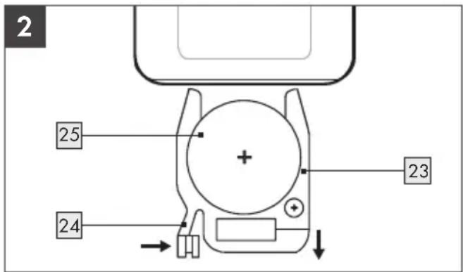 TRONIC TRHV 2000 A1 - 3.2Telecomando:inserimento/sostituzione delle batterie - 2