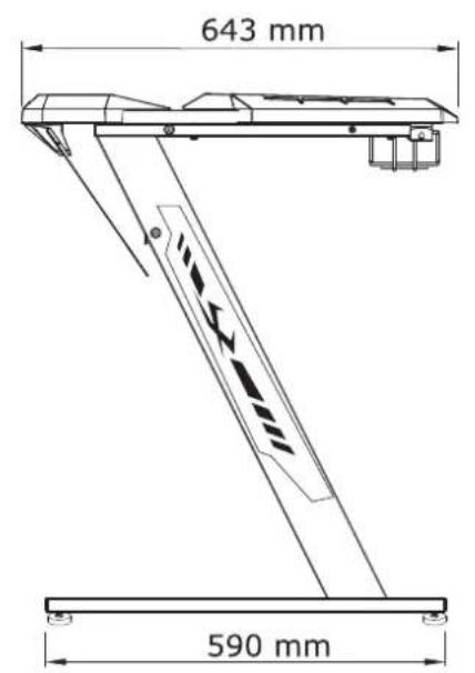 643 mm 590 mm
