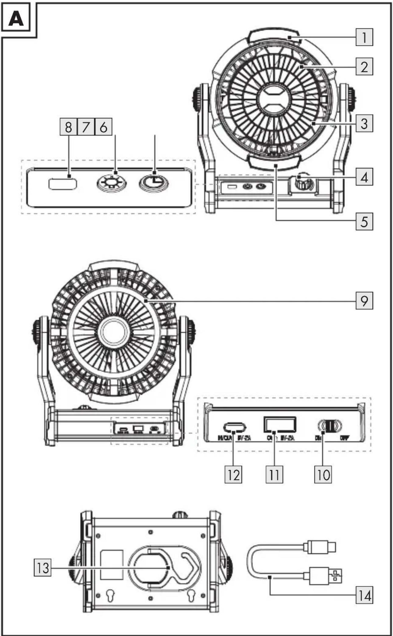 CRIVIT SCVL A1 - AKKUS VENTILÁTOR - 2