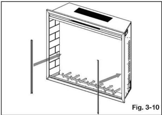 Répétez au côté opposé. NOTE: Grille à buches cachée pour plus de clarté. Fig. 3-11