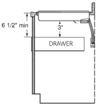 GE Profile PHP6030DWBB - VERTICAL CLEARANCES - 1