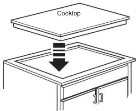 GE Profile PHP6030DWBB - INSERT COOKTOP INTO CUTOUT - 1