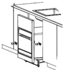 GE Profile PCDUS01KITFS - PUSH THE DISHWASHER AND FRAME ASSEMBLY INTO THE CABINET - 1