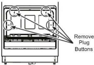 GE Profile PCDUS01KITFS - ⑥ REMOVE PLUGS TO PREPARE TO INSTALL FRAME - 1