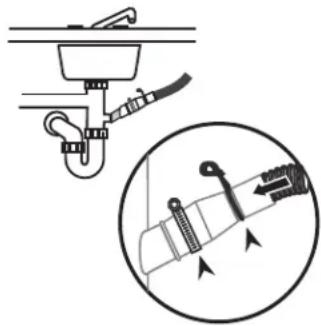 GE Profile PZF560HGWBB - Method 2 - Straight Connect to Waste Tee - 1