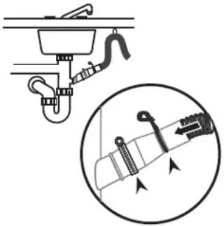 GE Profile PZF560HGWBB - Method 1-High Drain Loop to Waste Tee - 1