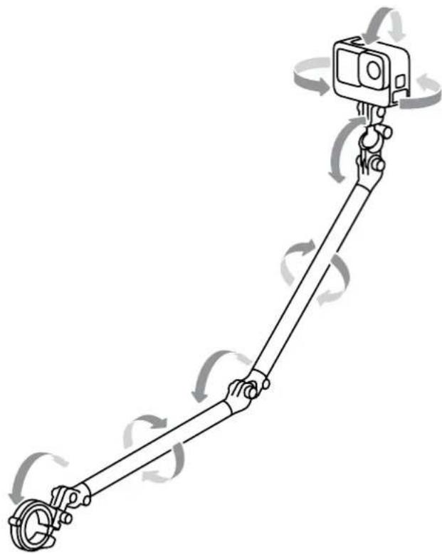 GOPRO Boom + Bar Mount - Ajuste del ángulo de la cámara - 1