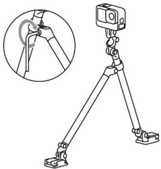 GOPRO Boom + Bar Mount - Ajuste del ángulo de la cámara - 3