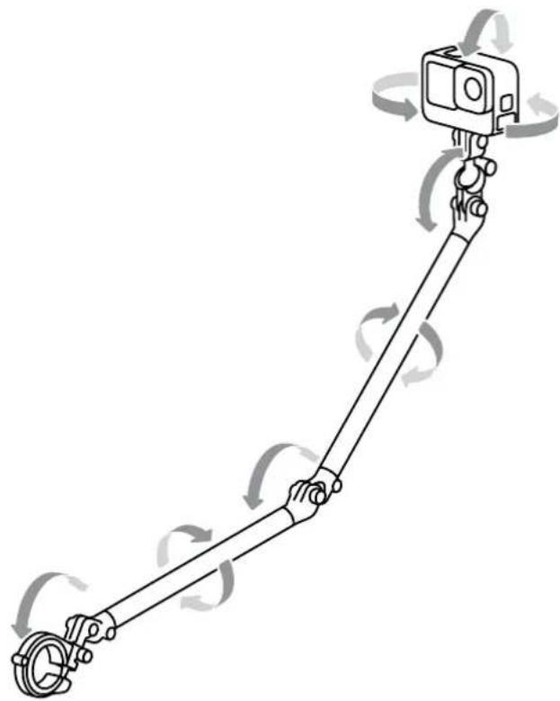 GOPRO Boom + Bar Mount - Réglage de l'angle de capture - 1