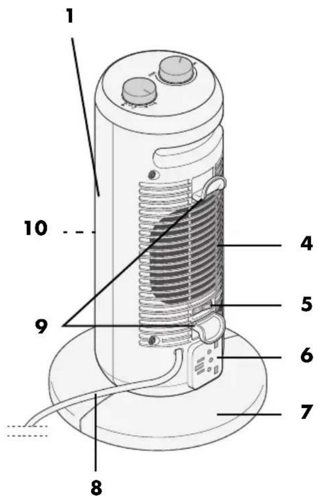 TRONIC TTHL 1500 B1 - TOWER FAN HEATER - 2