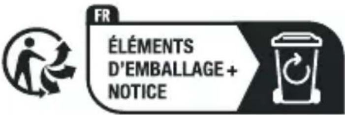 FR ÉLÉMENTS D'EMBALLAGE + NOTICE