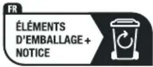 FR ÉLÉMENTS D'EMBALLAGE + NOTICE