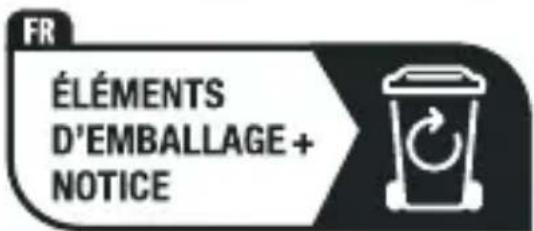 FR ÉLÉMENTS D'EMBALLAGE + NOTICE