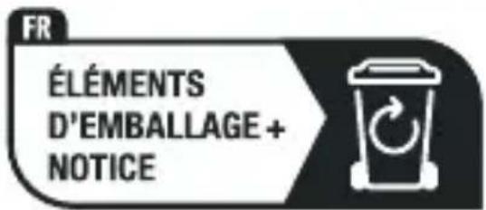 FR ÉLÉMENTS D'EMBALLAGE + NOTICE