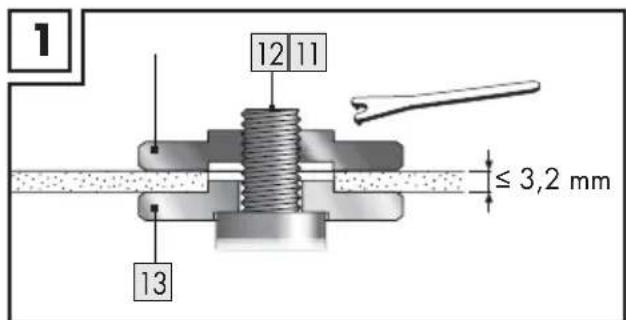 PARKSIDE PWS 230 F5 - With thin grinding/cutting discs (see Fig. 1) - 1