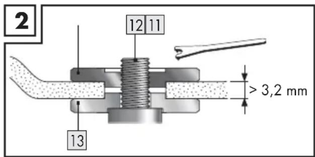 PARKSIDE PWS 230 F5 - Vastag csiszolókorongok esetén (lásd a 2. ábrát) - 1