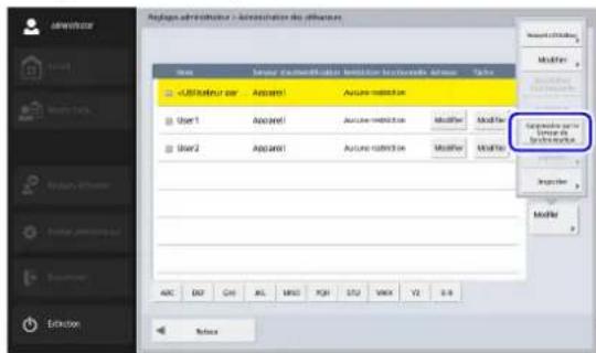 CANON imageFORMULA ScanFront 400 CAC/PIV - □Suppression par le Serveur de Synchronisation - 1