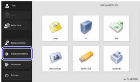 CANON imageFORMULA ScanFront 400 CAC/PIV - Appuyez sur [Réglage administrateur]. - 1