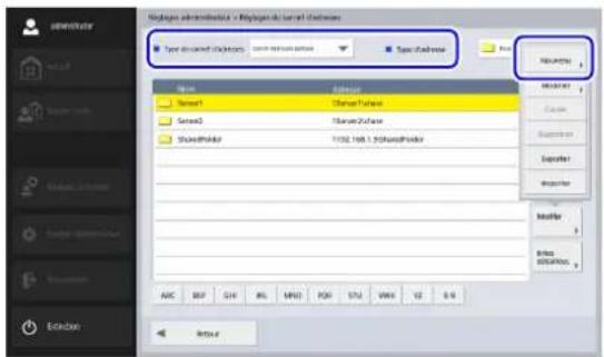CANON imageFORMULA ScanFront 400 CAC/PIV - □Enregistrement d'une nouvelle adresse - 1