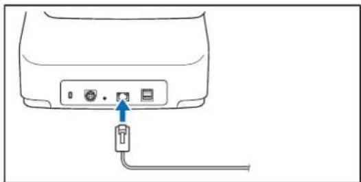 CANON imageFORMULA ScanFront 400 CAC/PIV - □Branchement du câble réseau - 1