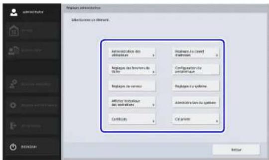 CANON imageFORMULA ScanFront 400 CAC/PIV - Sélectionnez l'élément de réglage à configurer. - 1
