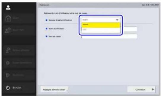 CANON imageFORMULA ScanFront 400 CAC/PIV - □Lors de l'utilisation de l'authentication serveur - 1