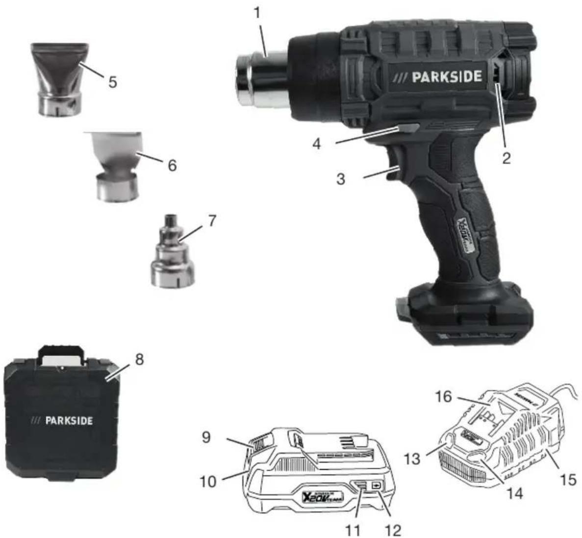 PARKSIDE PHLGA 20-Li D3 - GB MT - 1