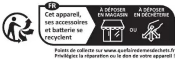 PARKSIDE PHLGA 20-Li D3 - Directive 2012/19/UE sur les déchets d'équipements électriques et électroniques : - 1