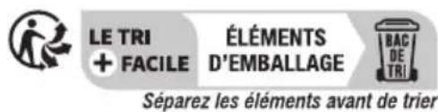 LE TRI + FACILE ÉLÉMENTS D'EMBALLAGE Séparez les éléments avant de trier