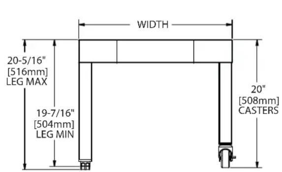 GARLAND G18-BRL - DIMENSIONS AND SPECIFICATIONS – STANDS - 1