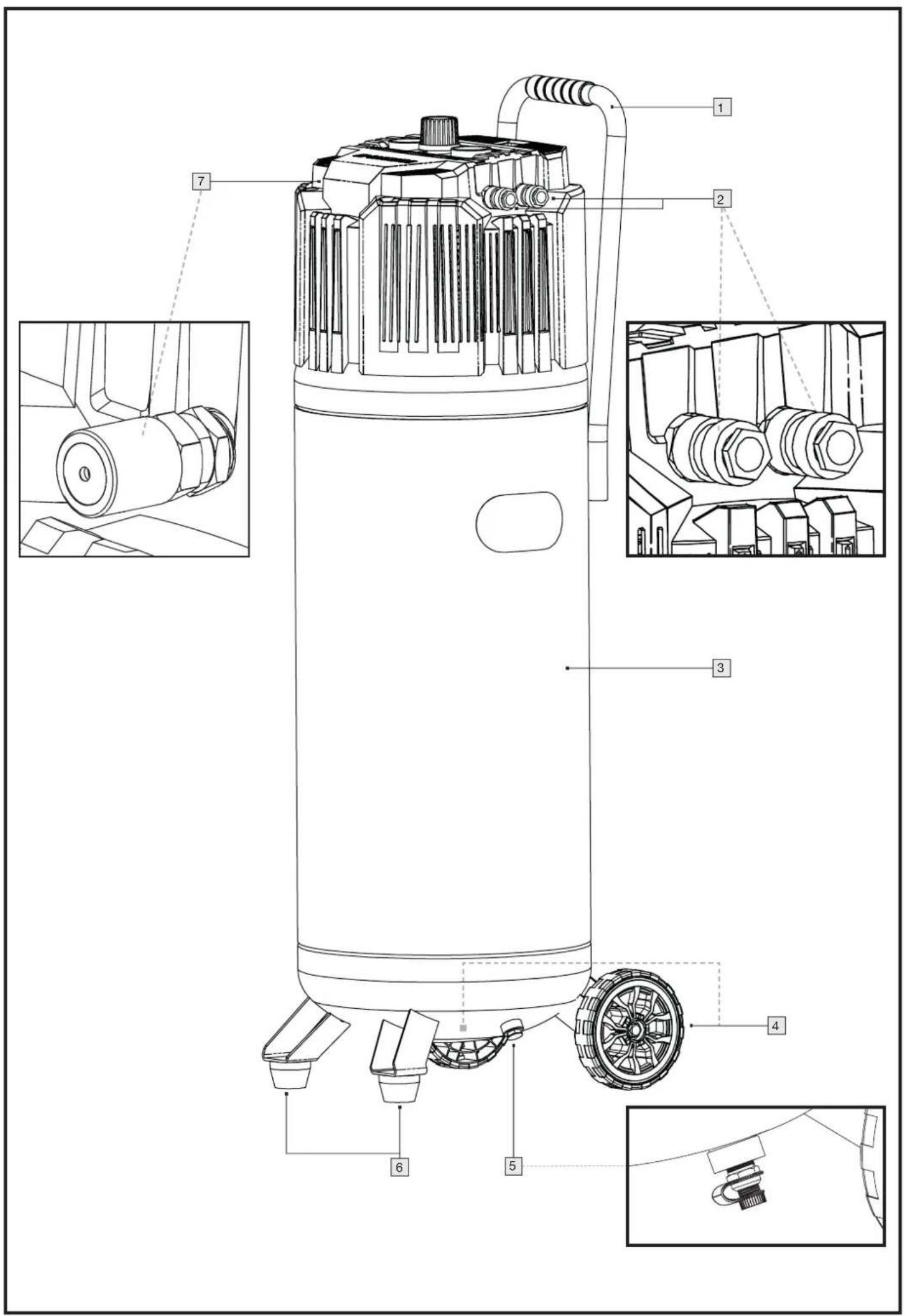 PARKSIDE PVKO 50 C3 - COMPRESSEUR VERTICAL - 1