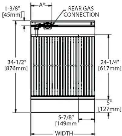 GARLAND G24-BRL - DIMENSIONS AND SPECIFICATIONS – BROILERS continued - 1